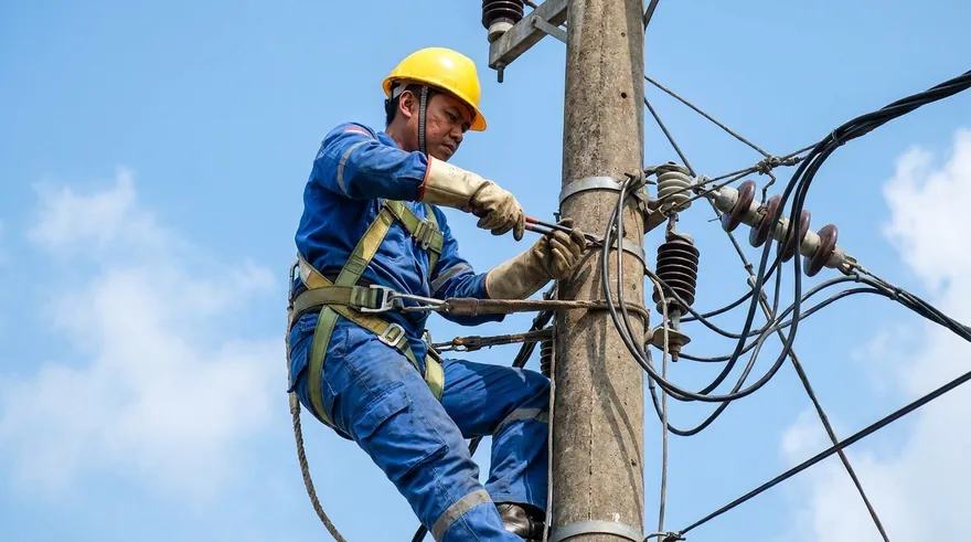 Teknisi jaringan distribusi listrik